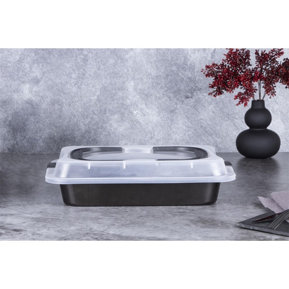 BACKFORM Grau 36.5/24.5/5.5 cm BH7840 - Grau, Metall (24.5/5.5/36.5cm) - Berlinger Haus