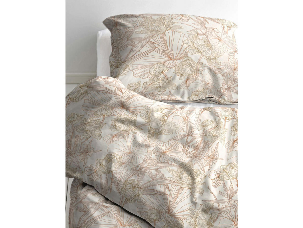 BETTWÄSCHE Foliage beige 135/200 cm Baumwolle - Beige, Textil (135/200cm) - Södahl