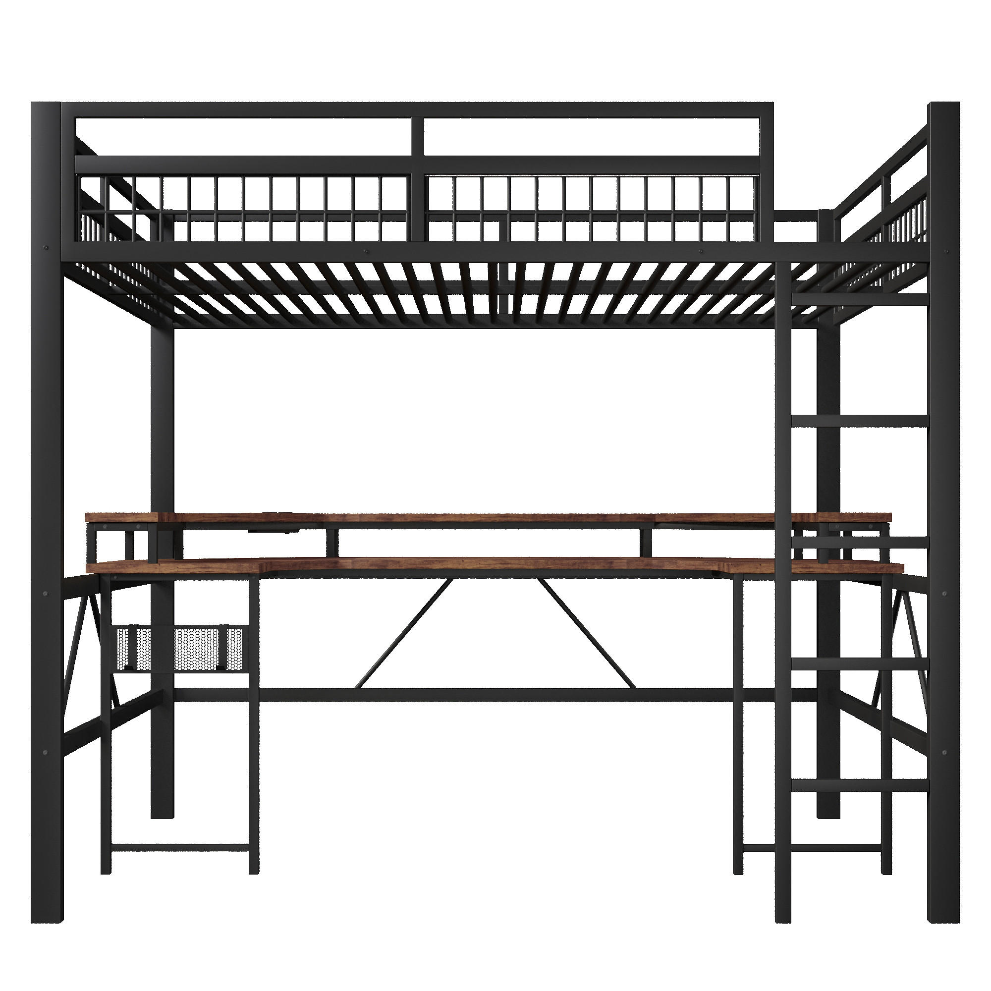 HOCHBETT Eisen 140/200 cm Schwarz - Schwarz, Metall - Raumix
