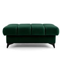 POUF PUDDING 110 x 60 cm Velours Grün - Schwarz/Grün, Holz/Textil (110/43/60cm) - Muffo