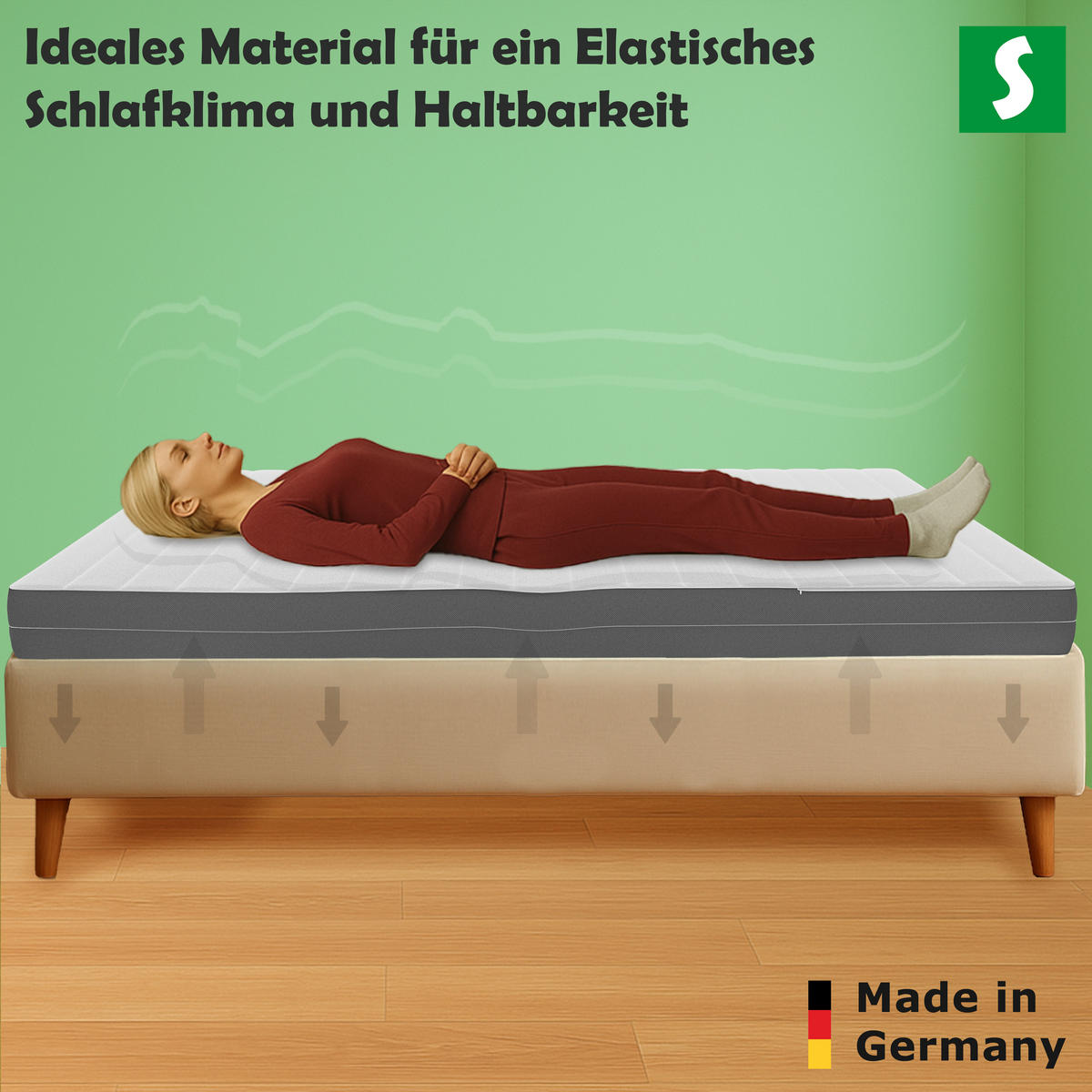 KALTSCHAUMMATRATZE 140x190 cm – 7 Zonen Matratze - Weiß, Textil (140/190cm) - Schlaftroll