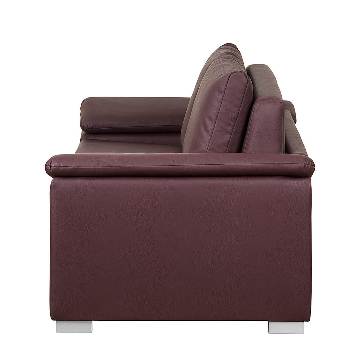SCHLAFSOFA mit schräger Armlehne - Aubergine, Kunststoff (190/90/90cm) - home24