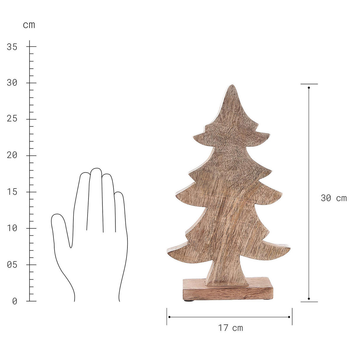 DEKO-TANNE Forest - Braun, Holz (17/30/5cm) - Butlers