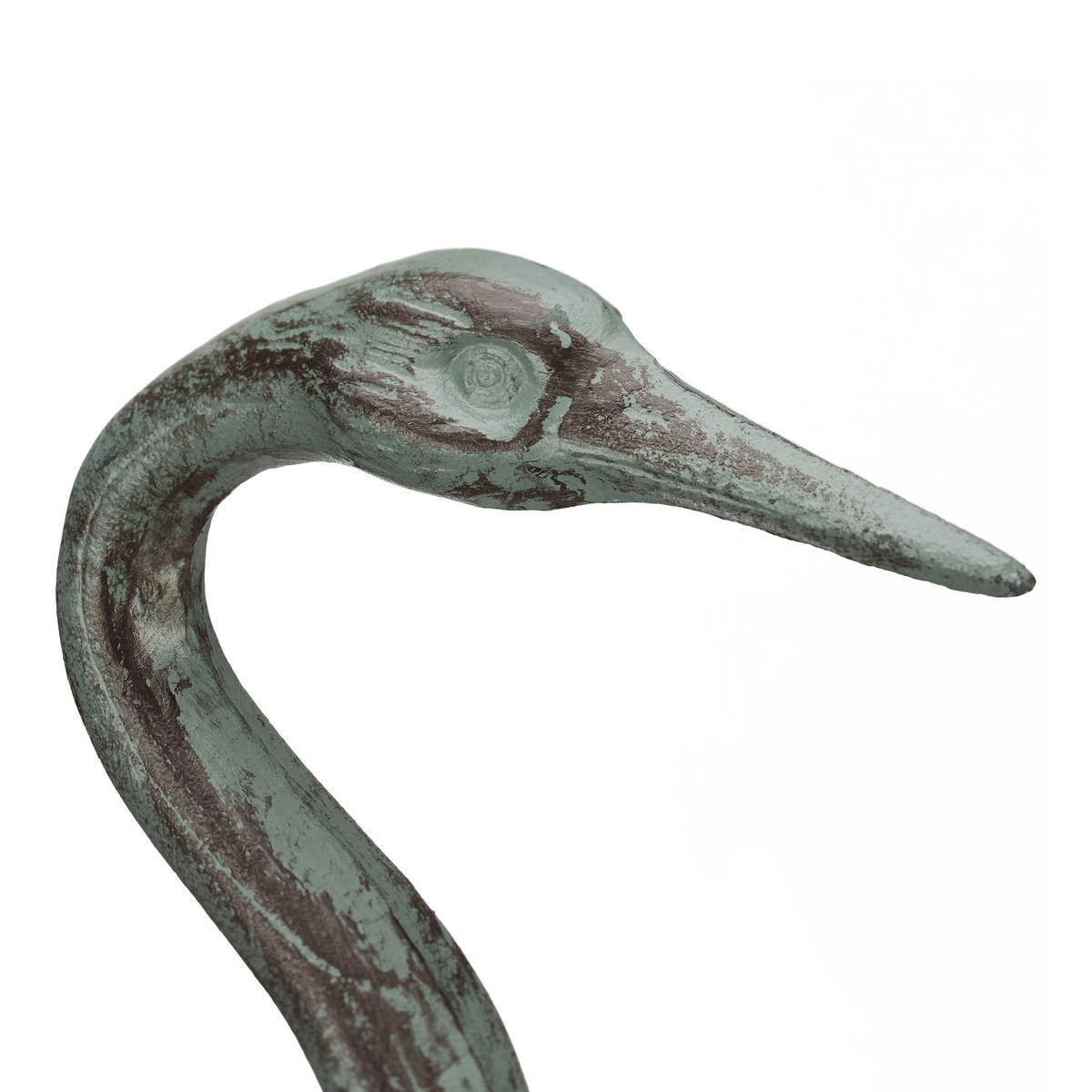 DEKOFIGUR Kranich - Grün, Metall (35/75/22cm) - Relaxdays