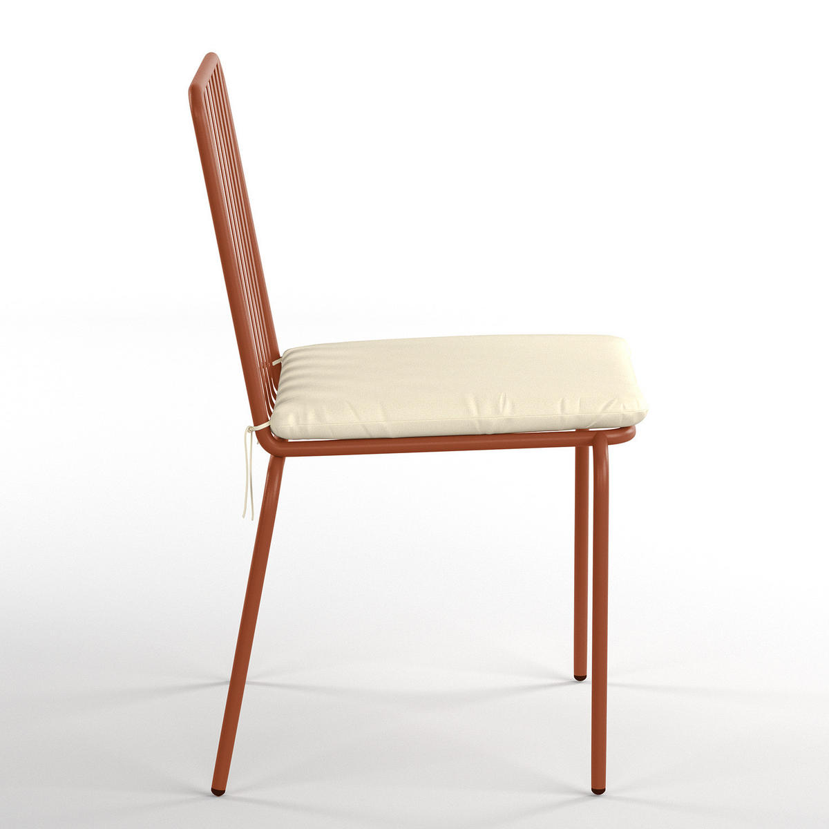 GARTENSTUHL - 2er-Set - Stahl - Terracotta, Textil/Metall (54/87/57cm) - home24