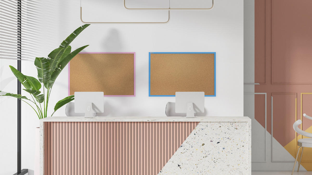 PINNWAND mit blauem Naturholzrahmen 90x60cm - Blau, Holz (90/60/1.5cm) - ALLboards