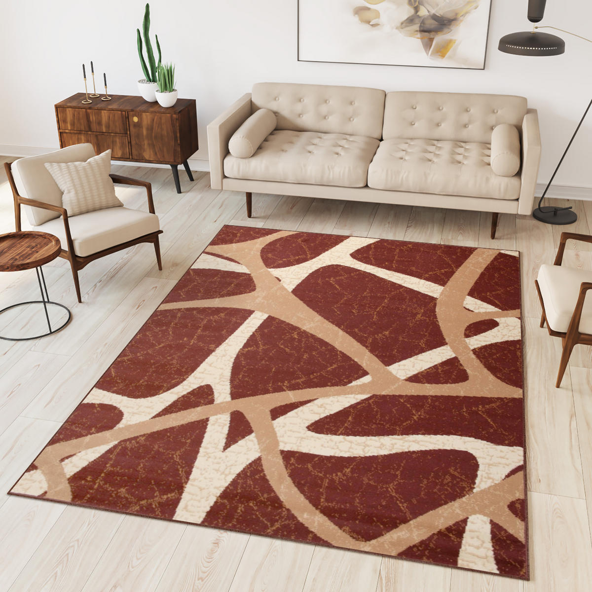TEPPICH DREAM Braun 80/150 cm - Braun, Textil (80/150cm) - Tapiso
