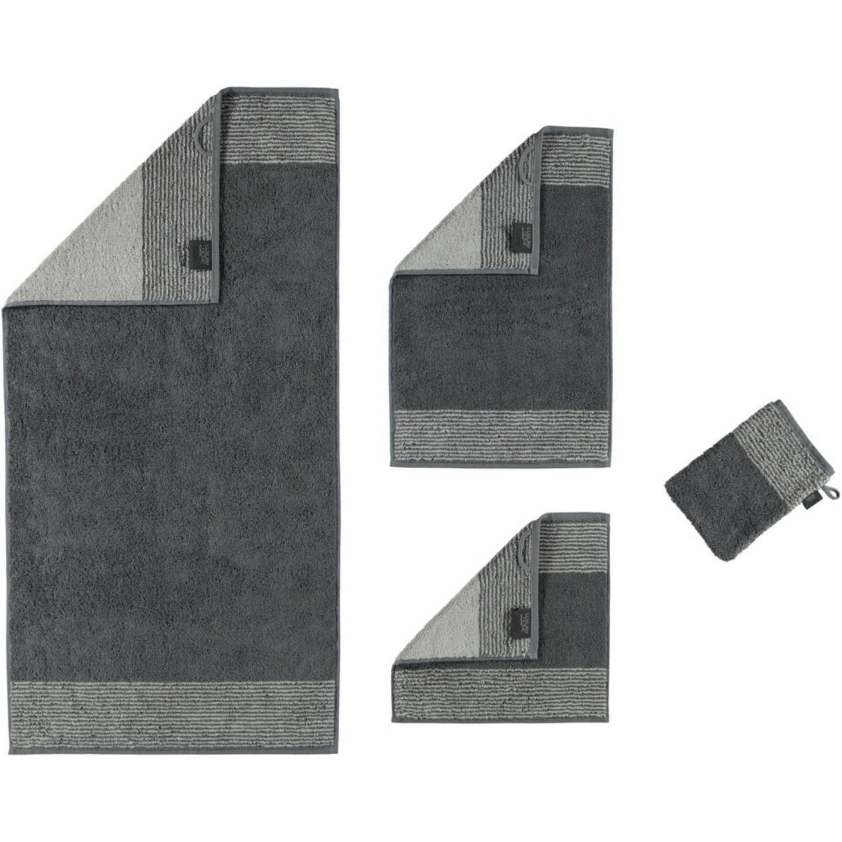 SEIFTUCH LUXURY HOME TWO-TONE 590 NACHTBLAU - 10 - Blau, Textil (30/30cm) - Cawoe