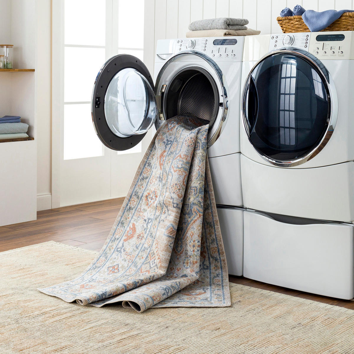 TEPPICH Maschinenwaschbar 160/213 cm Mehrfarbig - Multicolor, Naturmaterialien/Textil (160/213cm) - LIVABLISS