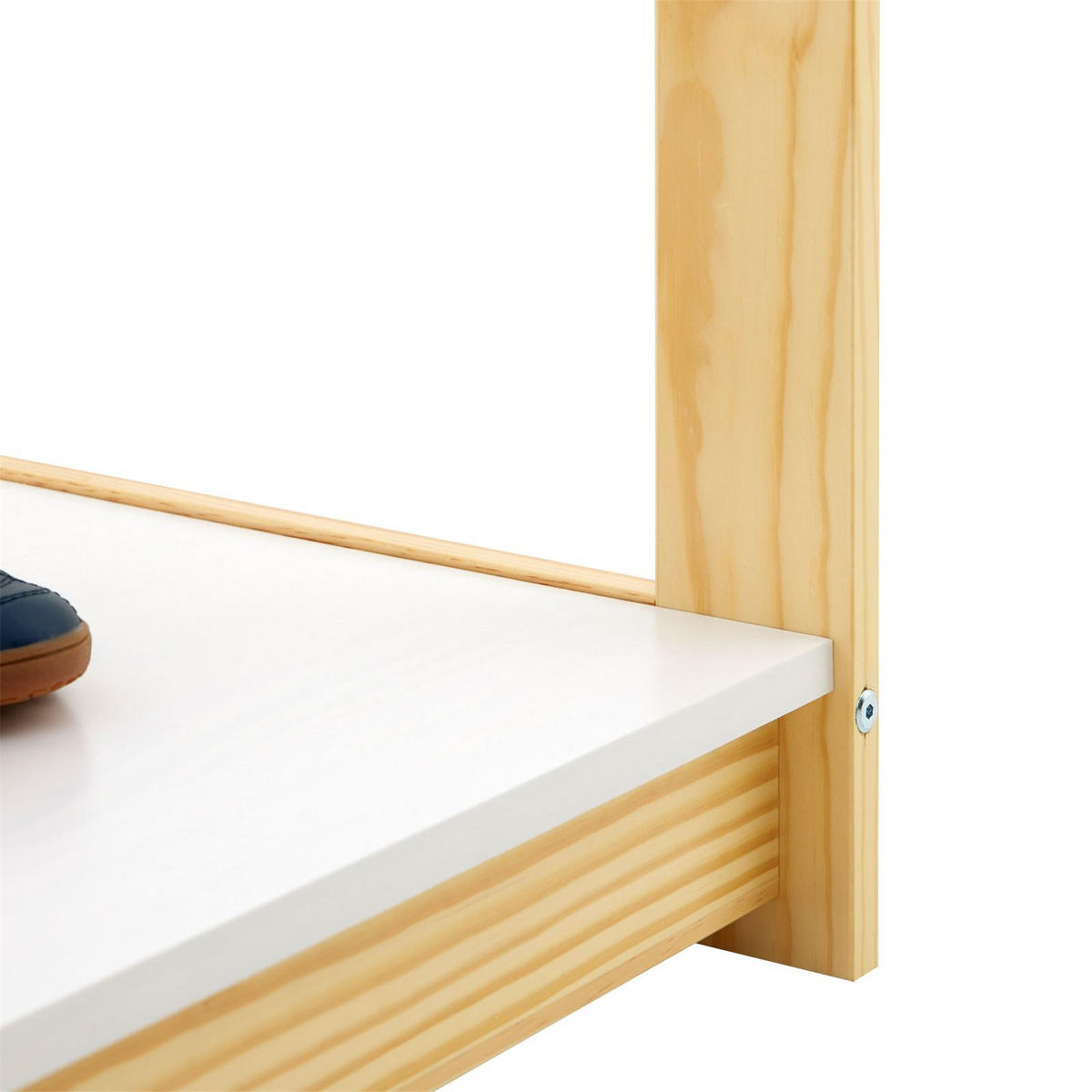 KINDERKLEIDERSTÄNDER SALLY - Naturfarben/Weiß, Holz (78/118/42cm) - IDIMEX