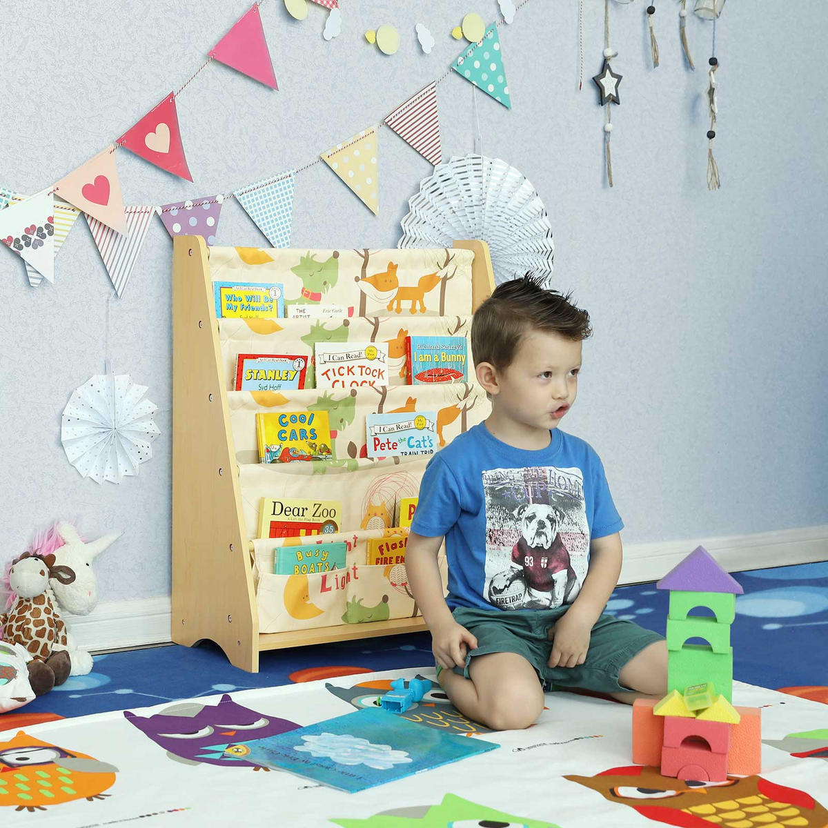 KINDERREGAL BÜCHERREGAL - Eukalyptusholzfarben, Holzwerkstoff (74/27/67cm) - Hansiro