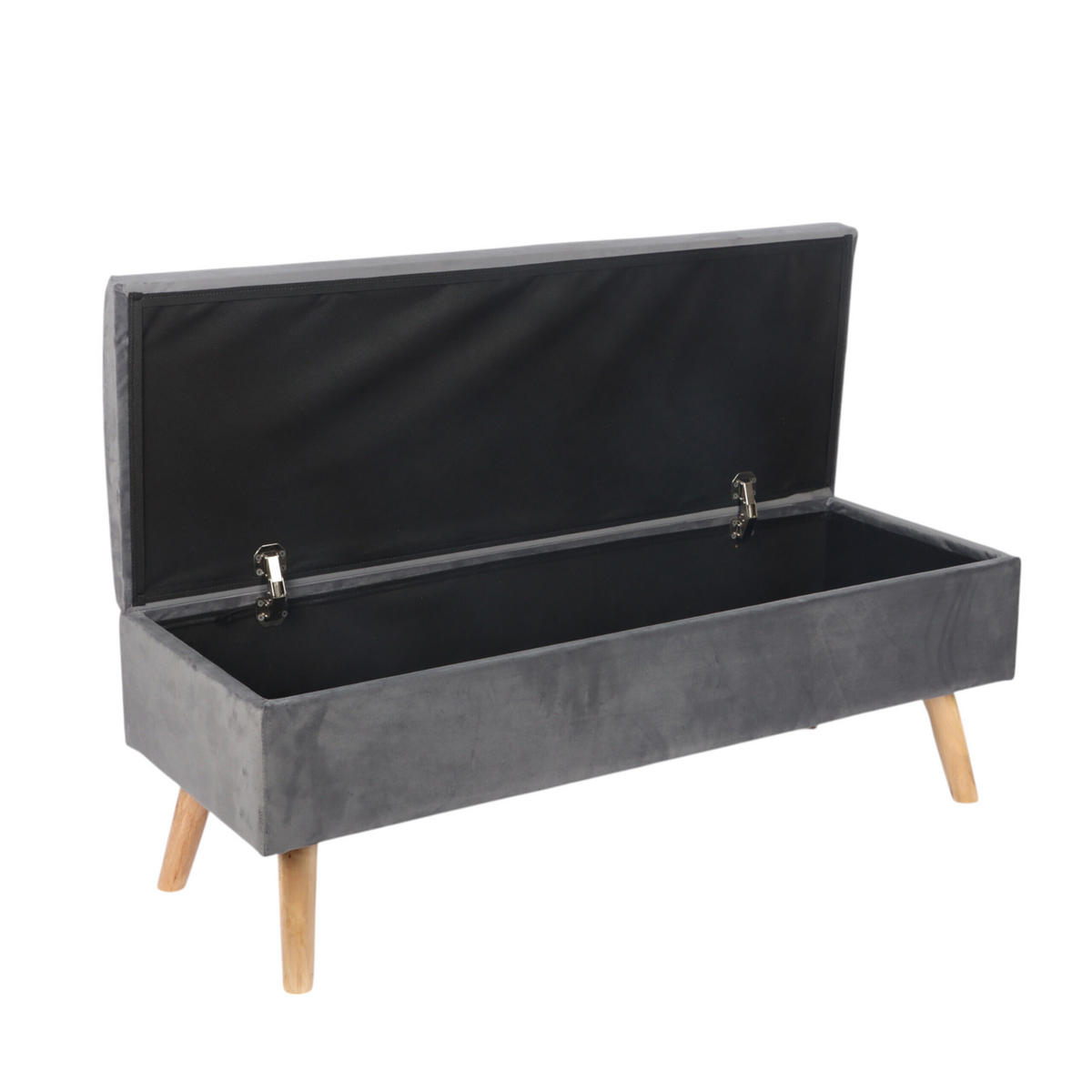 LAVICA - sivá, drevo/kompozitné drevo (110/40/40cm) - Relaxdays