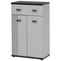 FLURKOMMODE Kaschmir, schwarz 60 x 96 cm, Flurschrank mit Streifenmuster - Kaschmir/Schwarz, Holzwerkstoff/Kunststoff (60/96/32cm) - Inn.Furn
