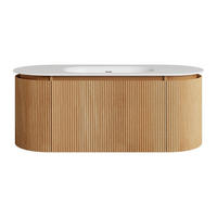 EINZELWASCHTISCH - 120 cm x 50 cm - Holz, Platte - Naturfarben Hell - LILIKO - Naturfarben, Holz (120/46/50cm) - Vente-Unique