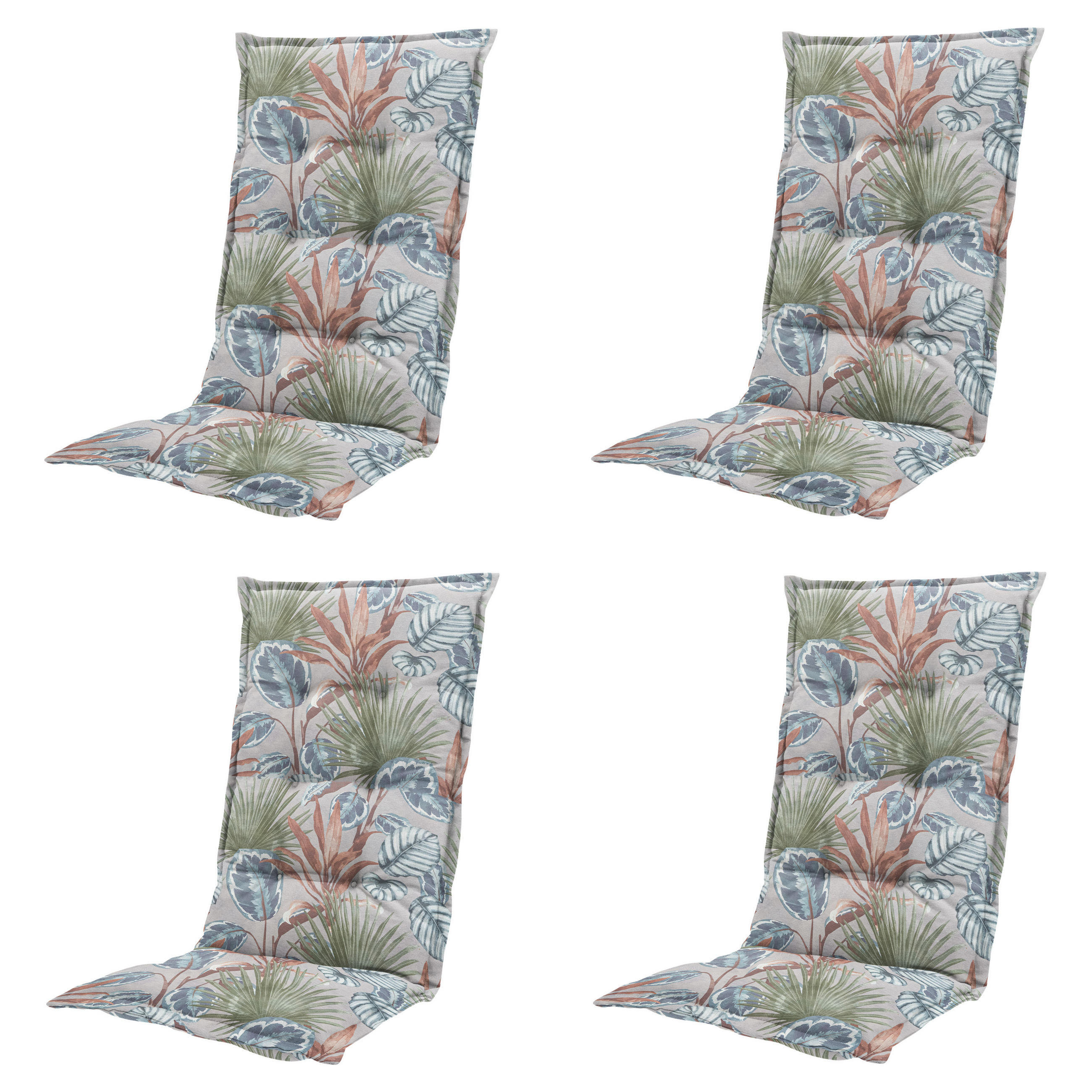 GARTENSTUHLKISSEN Cala - Mehrfarbig - 123/50/5 cm - 4er-Set - Multicolor, Textil (50/5/123cm) - Madison