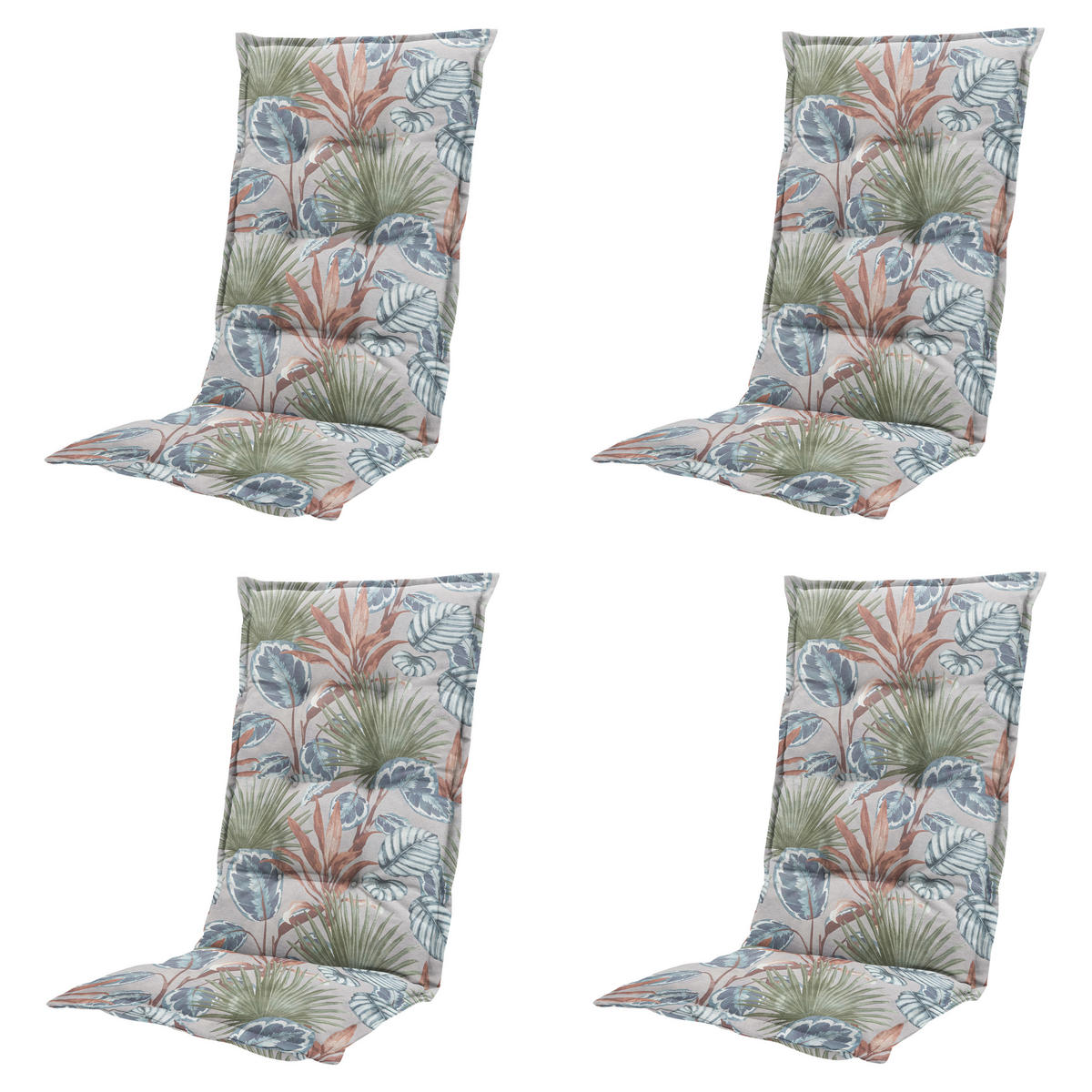 GARTENSTUHLKISSEN Cala - Mehrfarbig - 123/50/5 cm - 4er-Set - Multicolor, Textil (50/5/123cm) - Madison