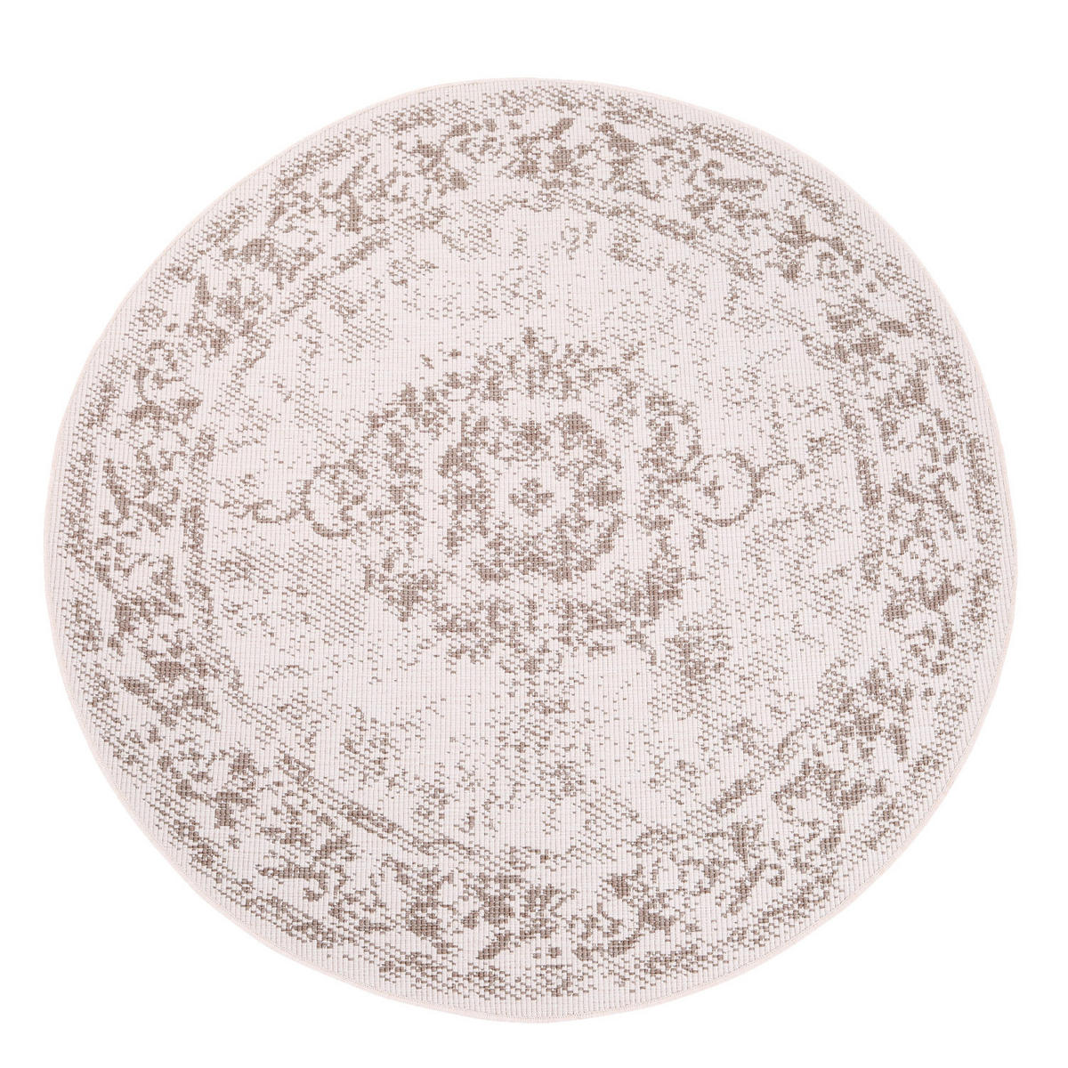 OUTDOOR-TEPPICH DuoRug 5577 Creme 160x160 cm - Beige, Textil (160/160cm) - carpet city