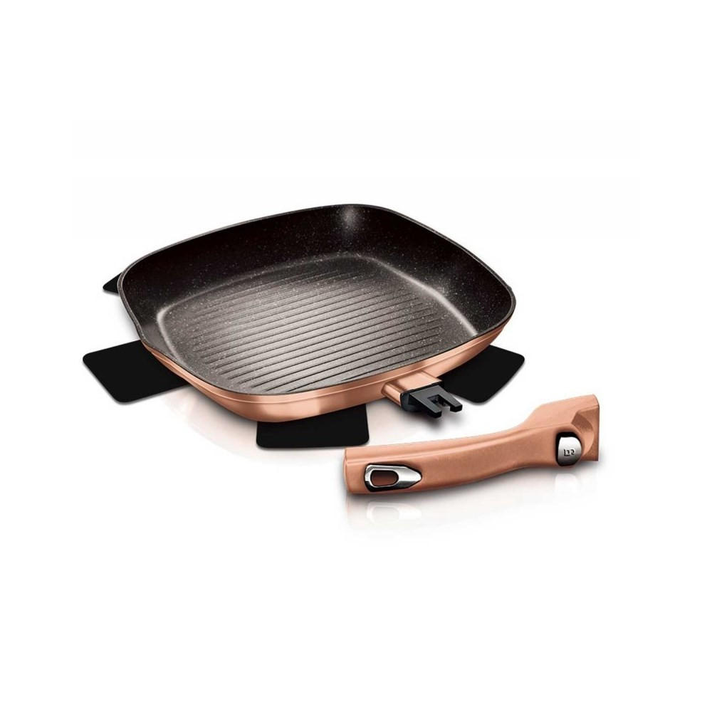 GRILLPFANNE Gold 28/28/4.5 cm 12709 - Goldfarben, Metall (28cm) - Berlinger Haus