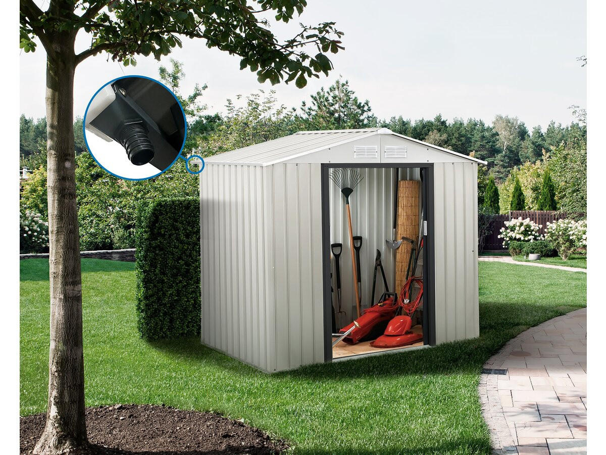 METALL-GARTENHAUS nebraska beige - Beige, Metall (267/202/181cm) - Habitat Garten