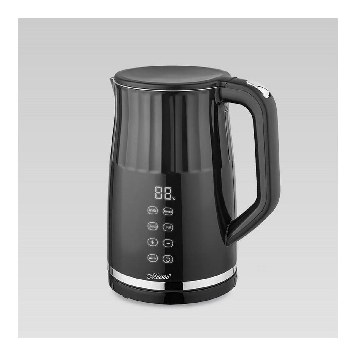WASSERKOCHER ELEKTRISCH Schwarz 15.5/15.5/18 cm MR039 - Schwarz, Metall (15.5/18/15.5cm) - Maestro 