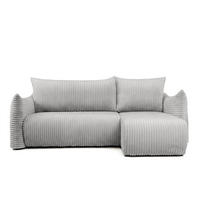 ECKSOFA Mailand Xs Mit Schlaffunktion - Grau, Holzwerkstoff/Textil (226/154cm) - Fun Möbel
