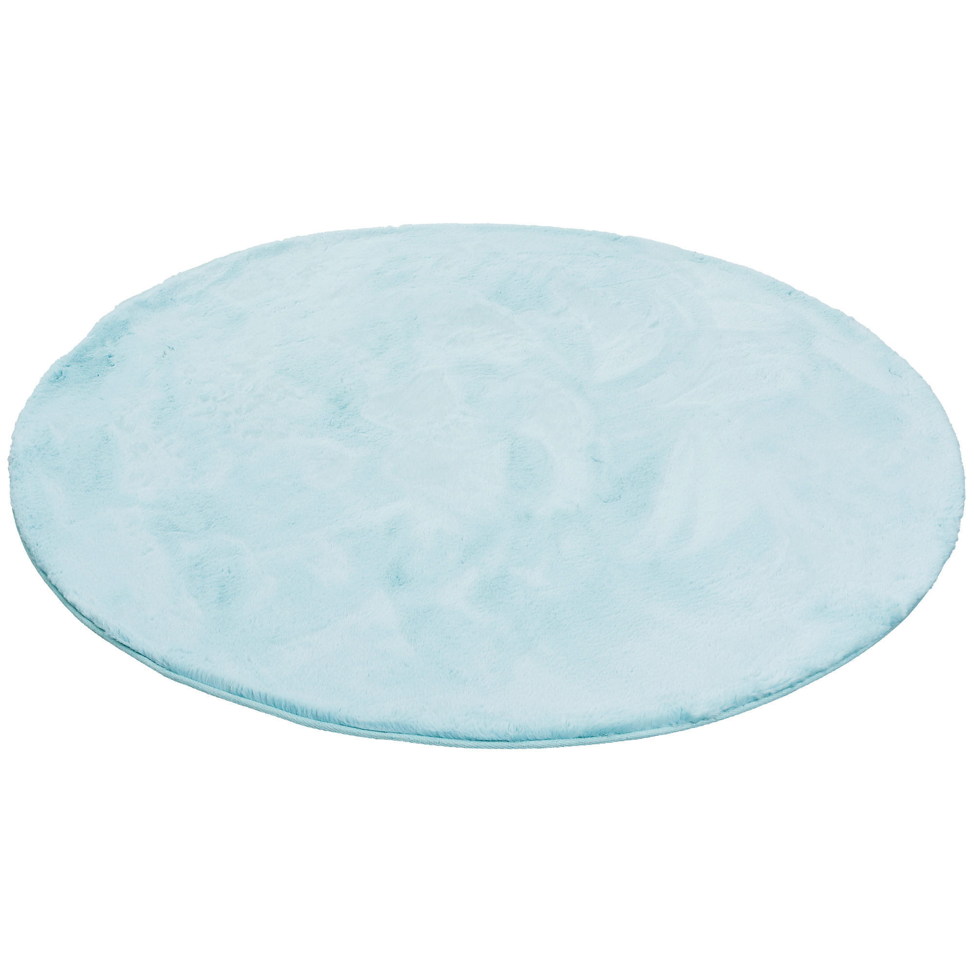 Thumbnail - Pergamon Fellteppich, Türkis, Textil, Rund, 160x160 cm, Teppiche & Böden, Teppiche, Fellteppiche