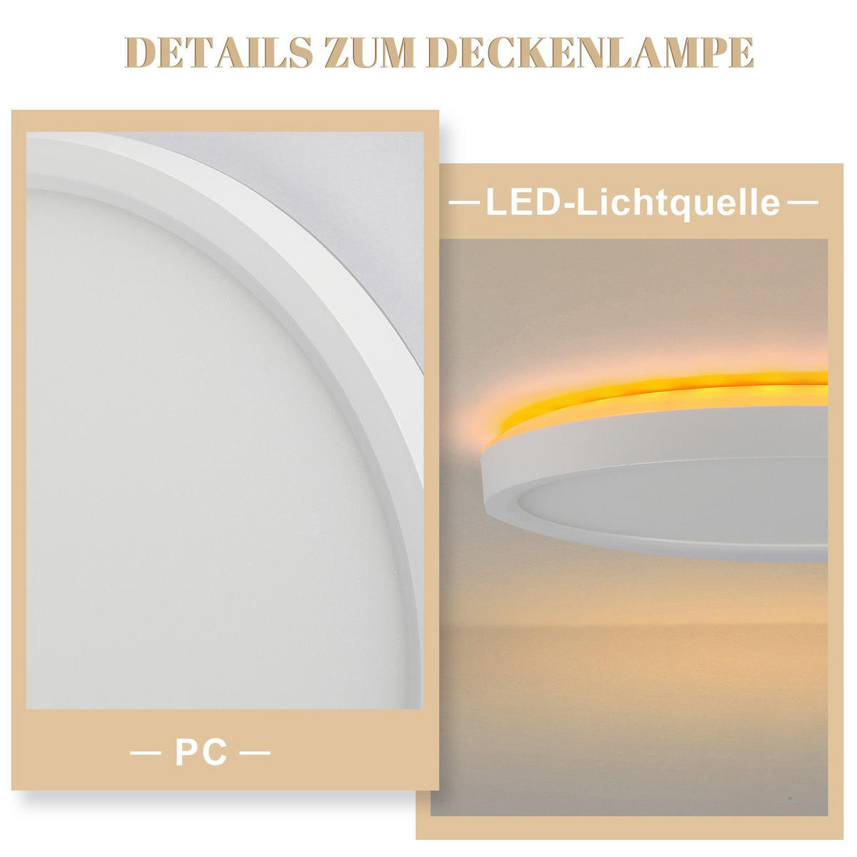 LED-DECKENLEUCHTE Maki 22/22/2.6 cm - Weiß, Kunststoff (22/22/2.6cm) - Nettlife