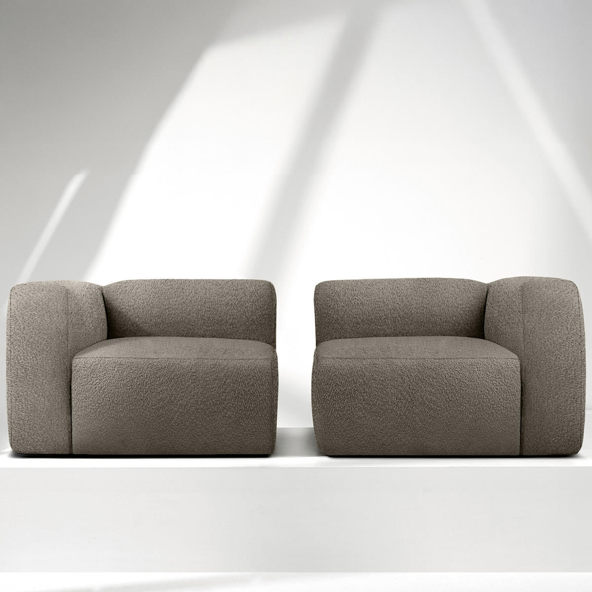 2-SITZER SOFA BUFFO, kühles Braun - Braun, Holz/Holzwerkstoff (210/73/96cm) - KONSIMO®