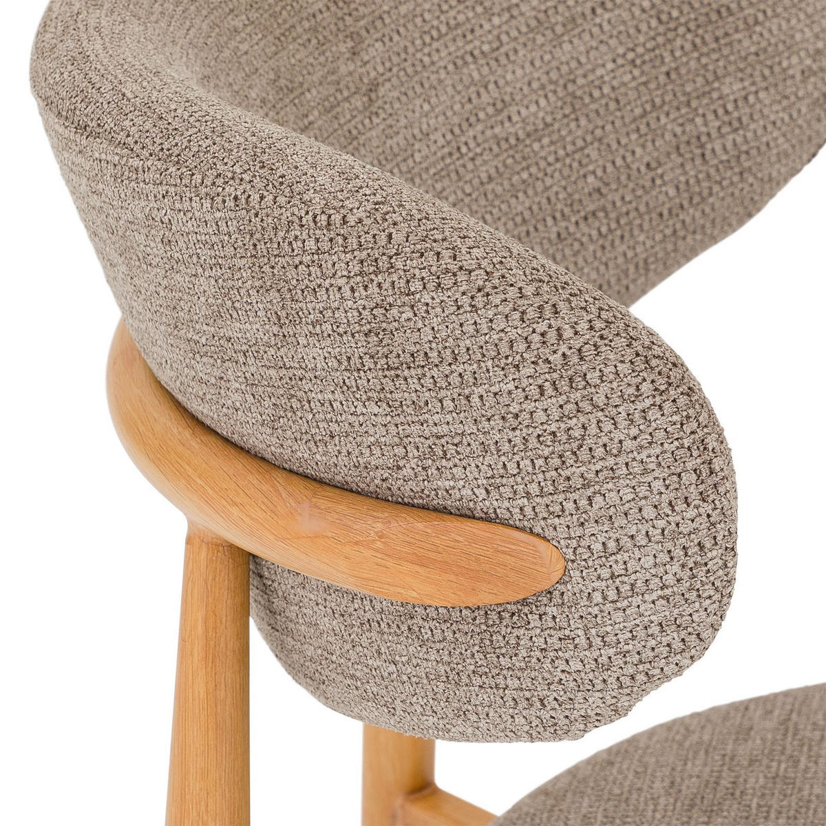 ESSGRUPPE ARVIKA ARIEL 5er Set beige, Eiche - Beige, Holzwerkstoff - IDIMEX