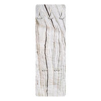 WANDGARDEROBE - Holzstruktur mit Rissen 34/105 cm - Weiß, Holzwerkstoff (34/105/1.6cm) - Bilderwelten