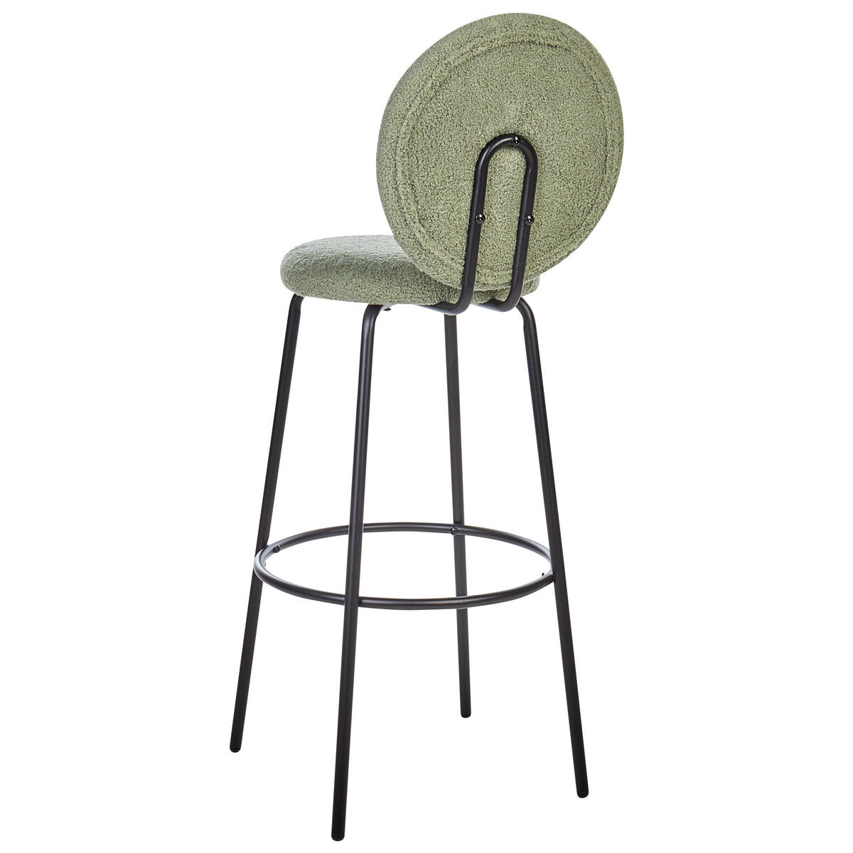 BARSKI STOLI komplet 2 svetlo zelena Emery - črna/svetlo zelena, tekstil (43/107/43cm) - Beliani