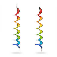 2XWINDSPIEL - Multicolor, Kunststoff/Textil (20/20/130cm) - Relaxdays
