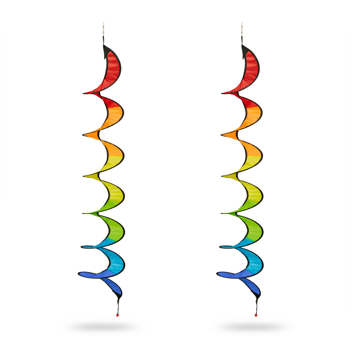 2XWINDSPIEL - Multicolor, Kunststoff/Textil (20/20/130cm) - Relaxdays