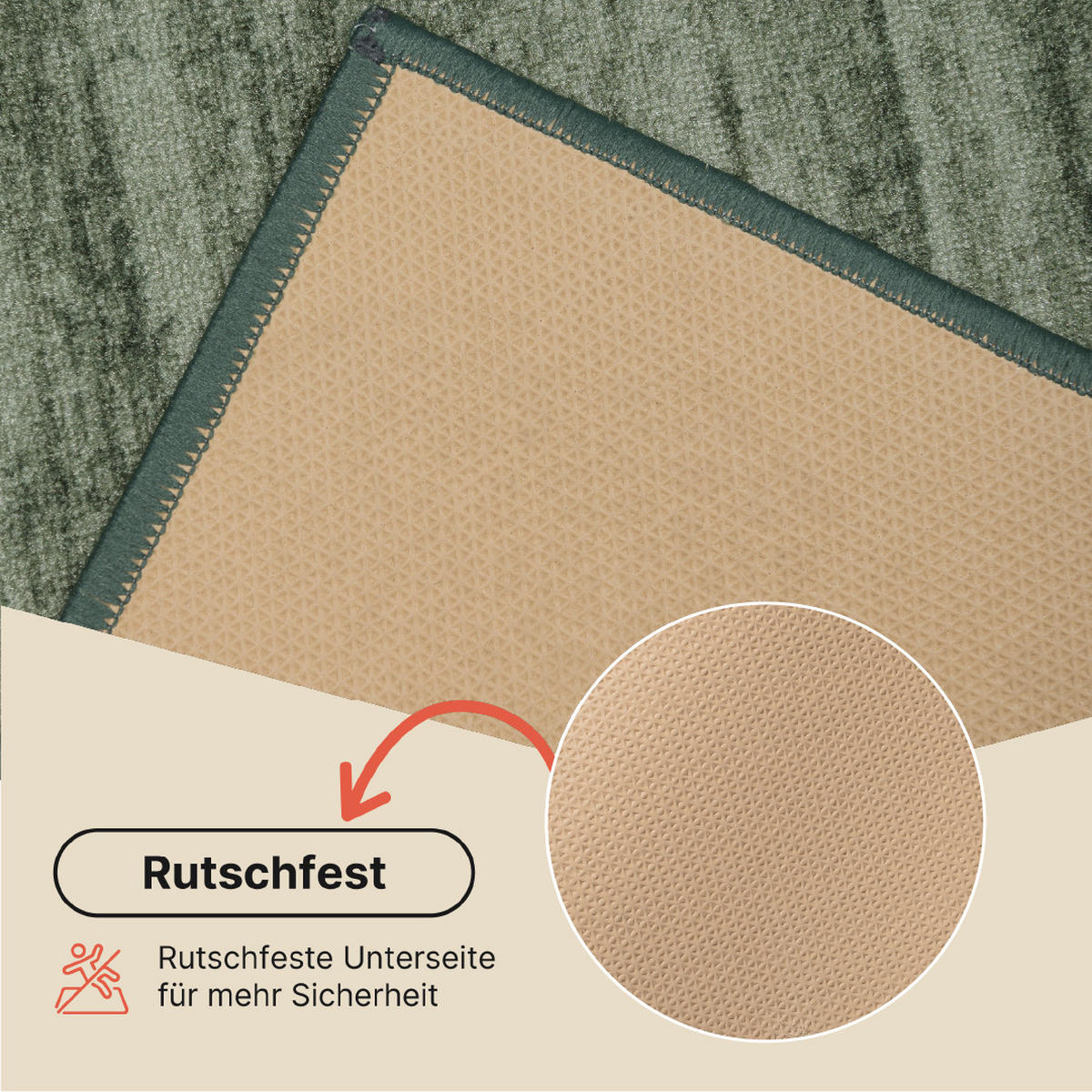 TEPPICHLÄUFER Anti-Rutsch Schwarz rutschfest Gummiunterlage 100/600 cm - Schwarz, Textil (100/600cm) - Tapiso