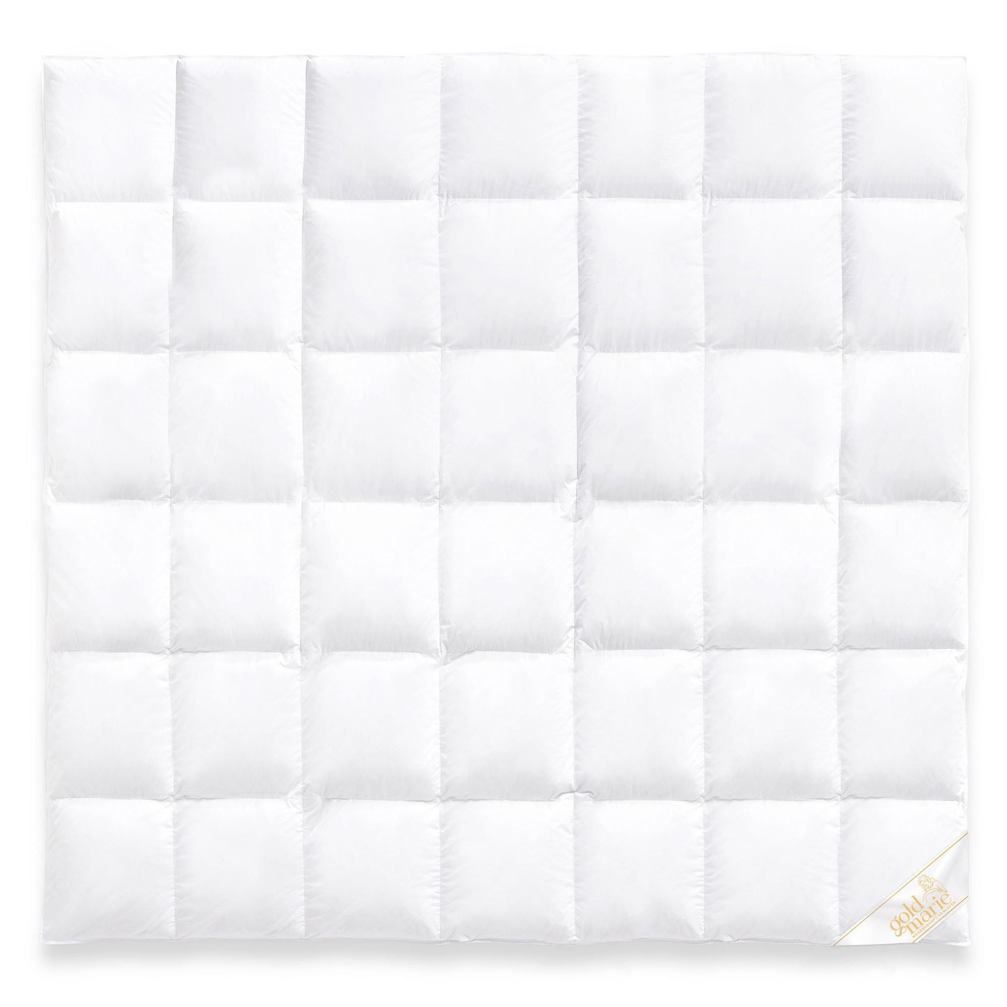 WINTERBETTDECKE MARIE Entendaunen warm - Weiß, Naturmaterialien/Textil (240/220cm) - Goldmarie 