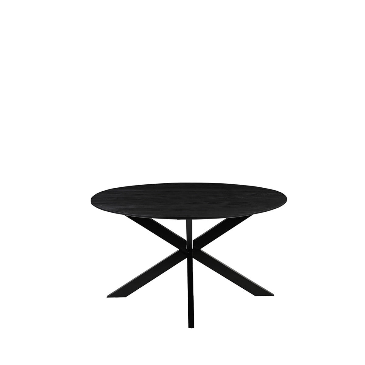 Label51 Esstisch Schwarz 130x76x130 cm