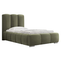 POLSTERBETT Wizko 90 - Chromfarben/Grün, Holz/Metall (90/200cm) - MIRJAN24