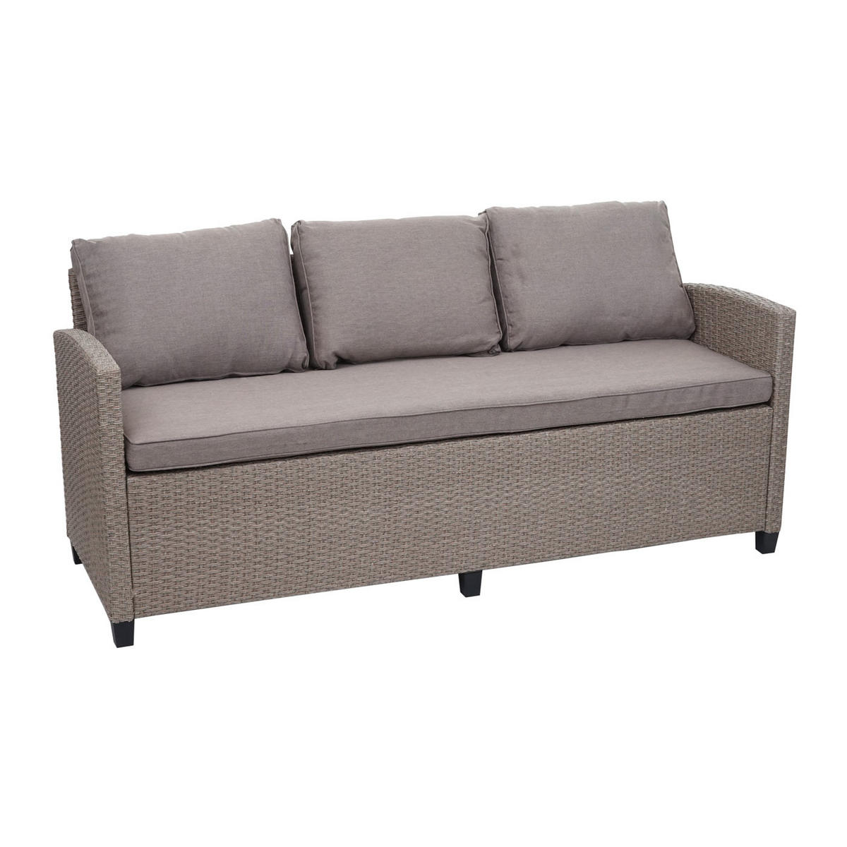 POLY-RATTAN GARNITUR Braun - Braun, Kunststoff - MCW
