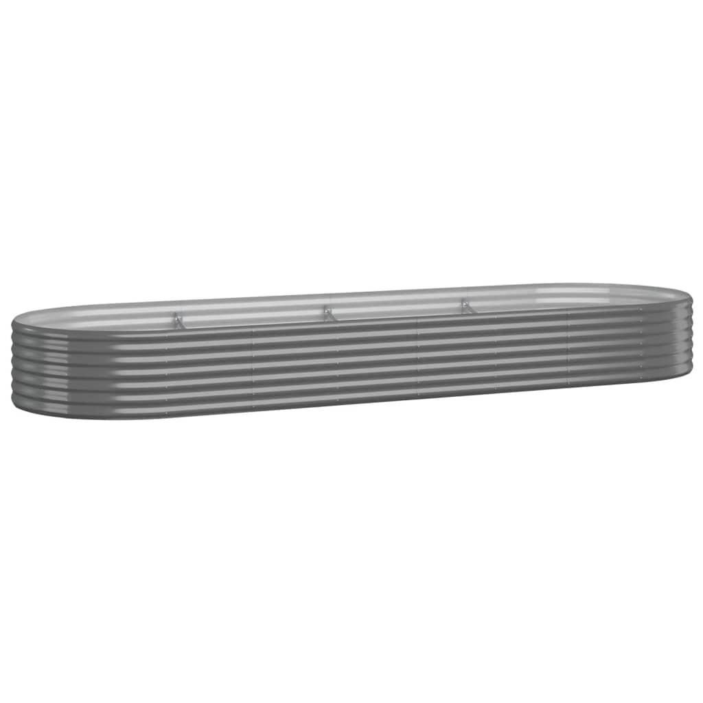 furnicato Hochbeet Grau 100x36x322 cm