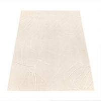 TEPPICH Kurzflor waschbar Struktur Wohnzimmer schmutzabweisend Creme Rechteckig 120x160 - Beige, Textil (160/120cm) - KADIMA DESIGN