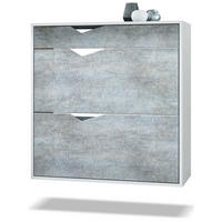 SCHUHSCHRANK Kolmio Fronten in Braun meliert - Graubraun, Holzwerkstoff (190/185/33cm) - Vladon