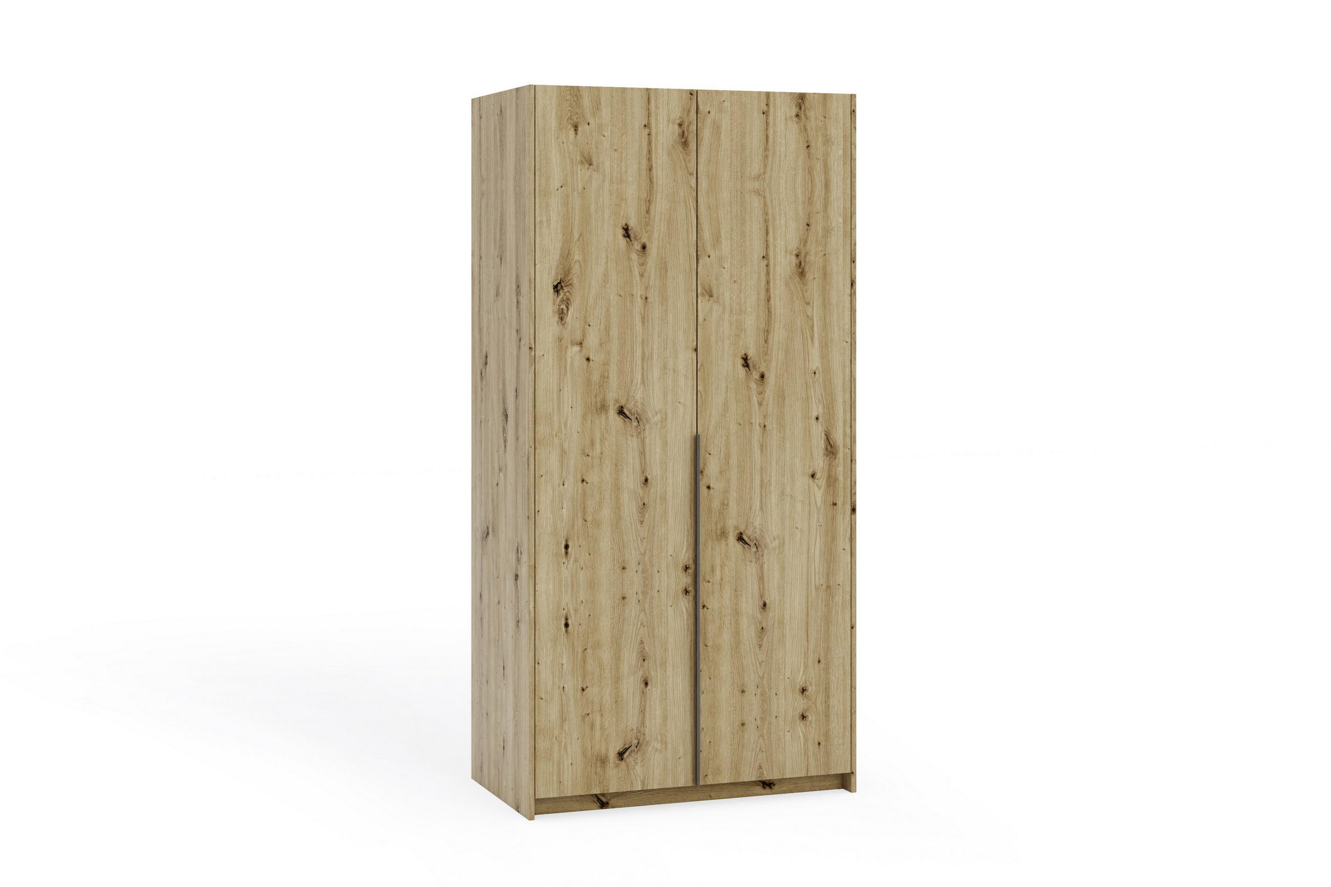 DREHTÜRENSCHRANK AMARA 100/204/58cm 2-türig Eiche Artisan - Eiche Artisan, Holzwerkstoff (100/204/58cm) - MASSENO