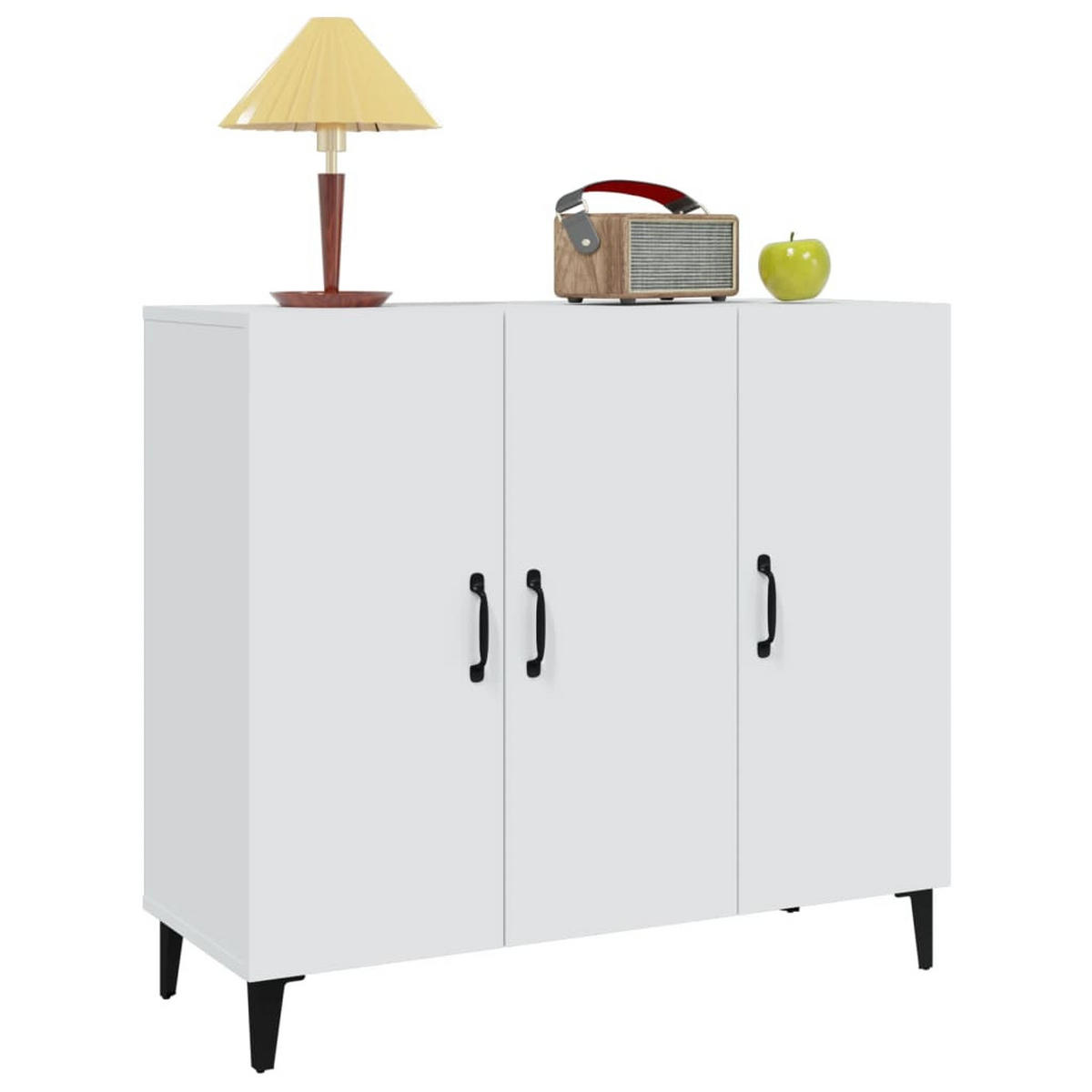 SIDEBOARD Weiss 90/34/80 Cm Holzwerkstoff - Weiß, Holzwerkstoff (34/80/90cm) - vidaXL