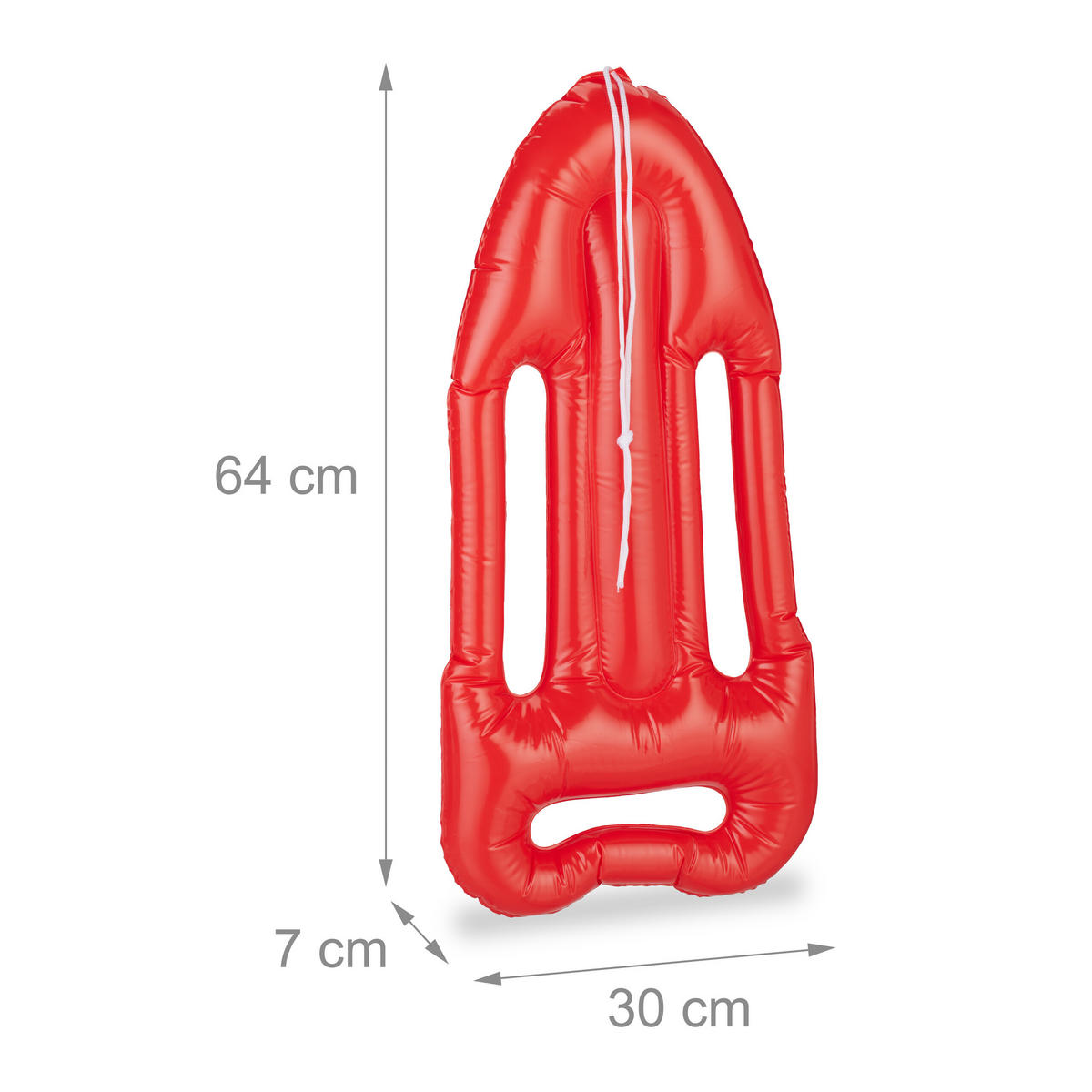 3xRETTUNGSBOJE - Rot, Kunststoff (30/7/64cm) - Relaxdays