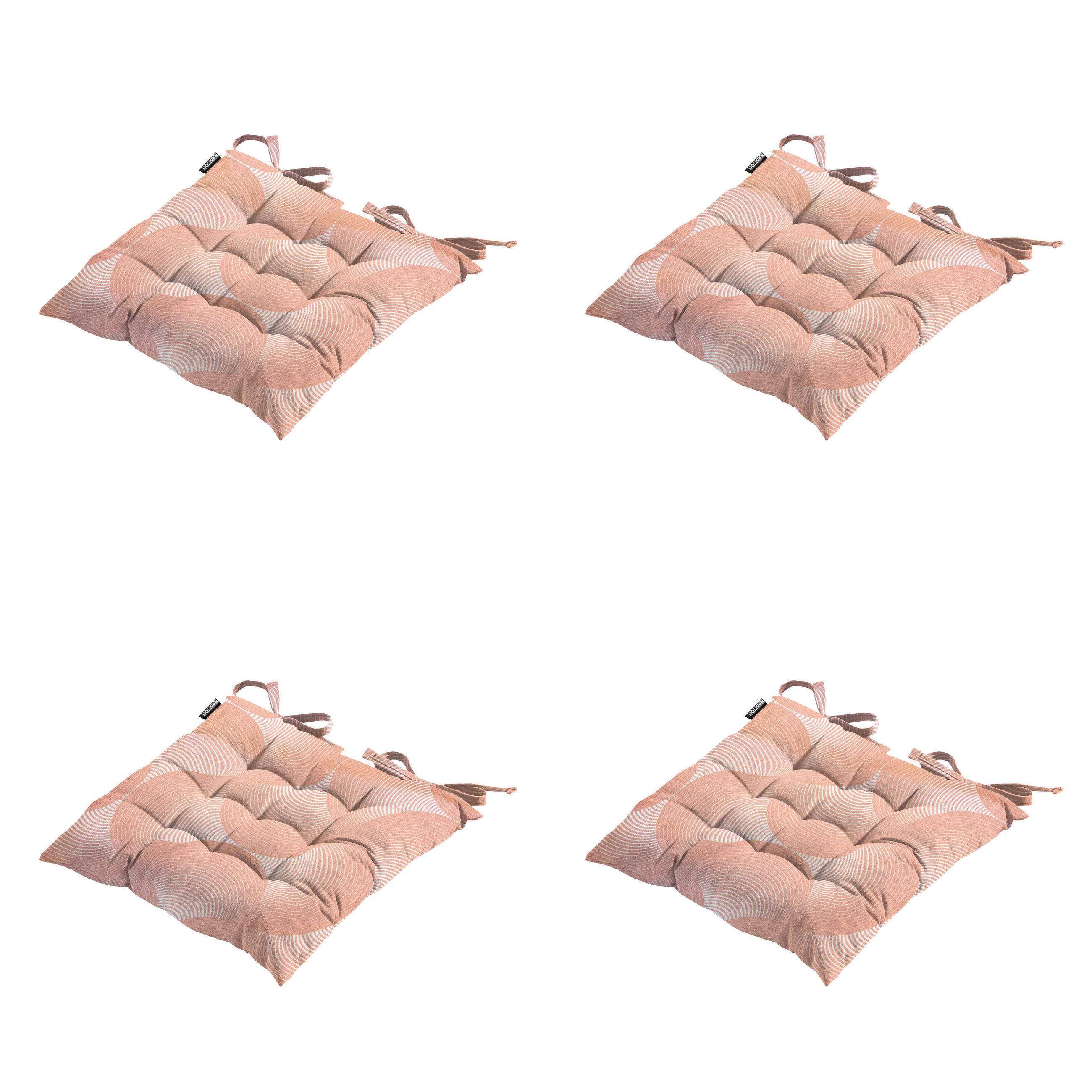 SITZKISSEN Napels - Rosa - 46/46/8 cm - 4er-Set - Pink, Textil (46/8/46cm) - Madison