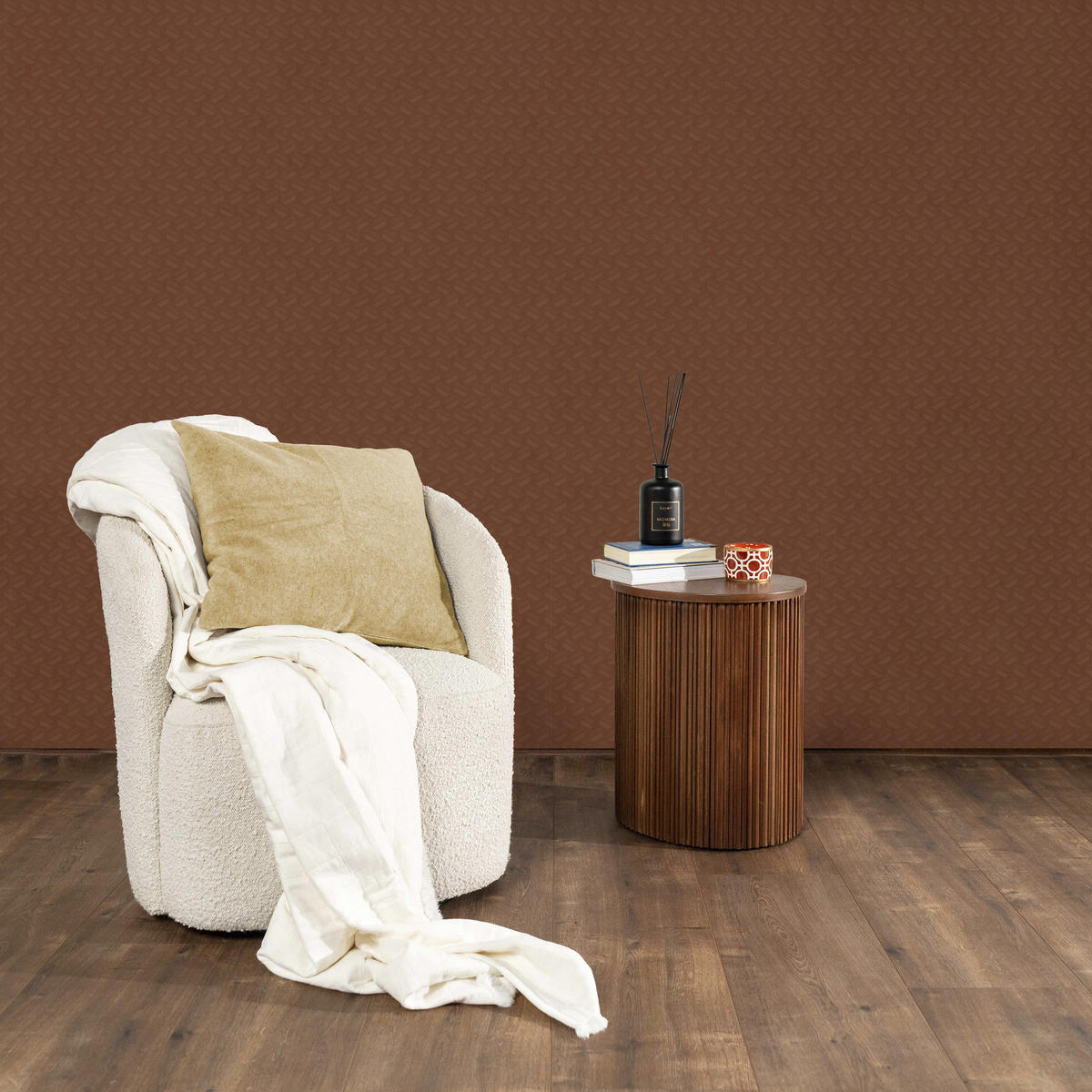 VLIESTAPETE - Myoka Rot - Rot, Papier/Kunststoff (52/1000cm) - Graham & Brown