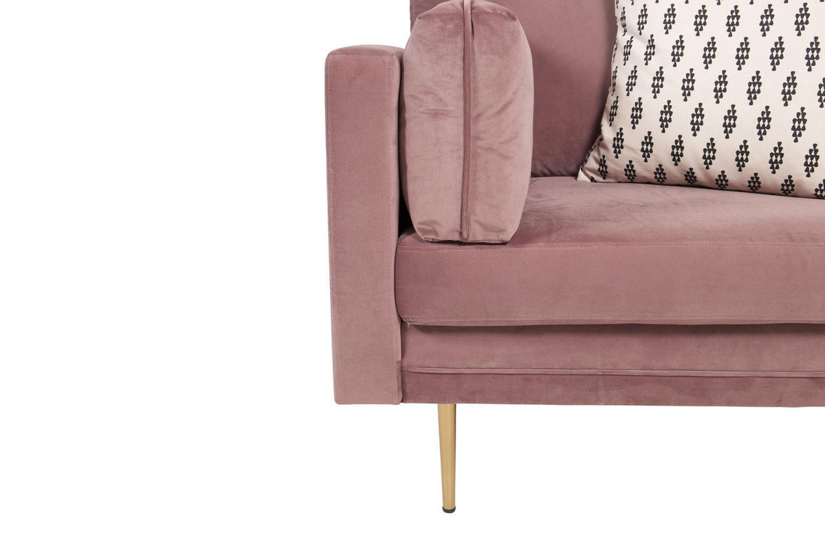 SESSEL Velour staubigpink - Rosa, Holzwerkstoff (110/88/90cm) - ebuy24
