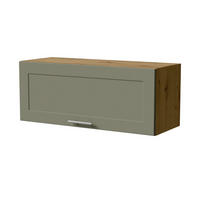 KLAPPHÄNGESCHRANK Oslo W4B/90 Eiche Artisan / Reed Green Matt 90 / 32,5 / 36cm - Blum Aventos - Eiche Artisan/Grün, Holz/Holzwerkstoff (90/36/32.5cm) - Feldmann-Wohnen