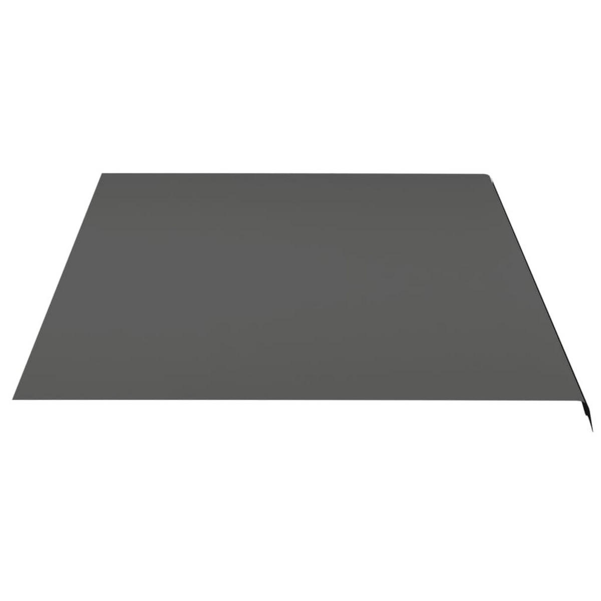 MARKISENSTOFF mit Volant| Anthrazit, für 500x350cm Rahmen| Markisenbespannung Markisentuch - Anthrazit, Textil (480/0.3/345cm) - DELUKE