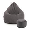 SITZSACK Cord mit Hocker Der Tagträumer - Anthrazit, Textil (180/80/80cm) - Mokebo